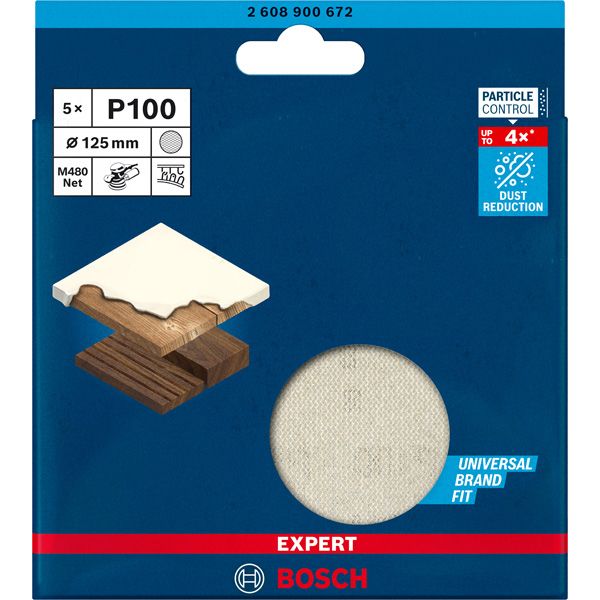 EXPERT M48 Sanding Net for Random Orbital Sanders 125 mm, G 1 5-pc image 2