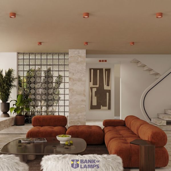 Ceiling lamp MODO 2 red ochre Gx53 image 4