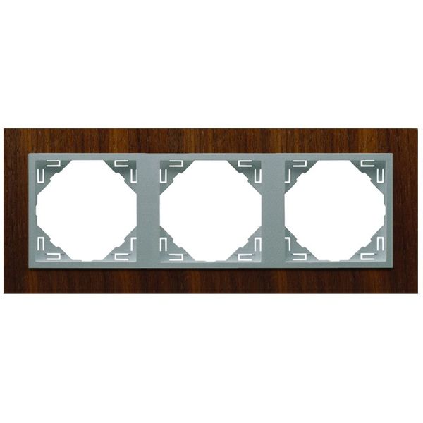 TRIPLE FRAME WALNUT-TREE/ALUMIUM image 2