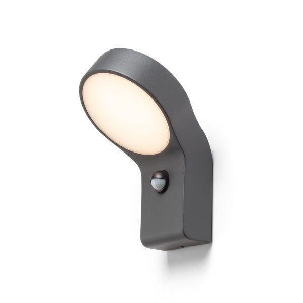 ELIA PIR wall anthracite grey 230V LED 9W IP44 3000K image 1