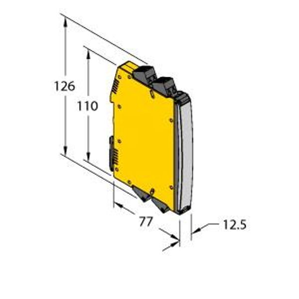Isolating switching amplifier 1-channel   IMXK12-DI01-1S-1T-0/24VDC/CC image 1