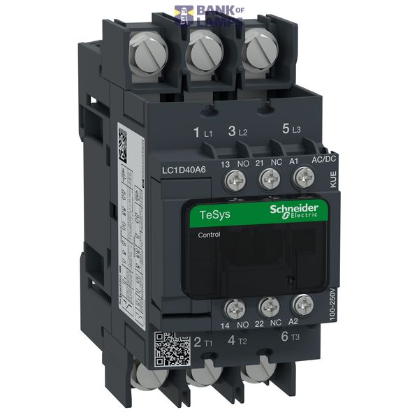 TeSysCTR3P40A AC3NO+NC100-250V ACDC LUGS image 1