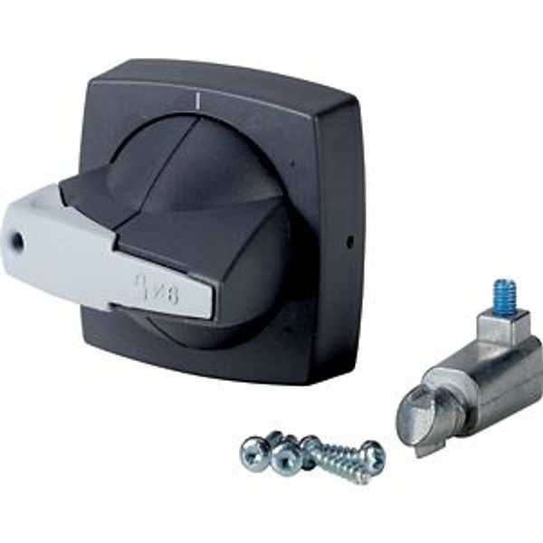 K1DG/P Rotary handle, 6mm, door installation, gray, padlock image 2