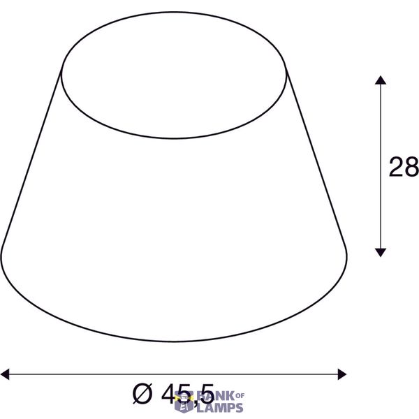 FENDA, lamp shade, conical, white, /H 45.5/28 cm image 3