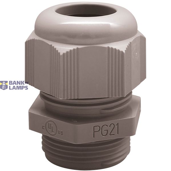 Cable Gland with slats Polyamide 6 PG16 Grey RAL 7001 image 1