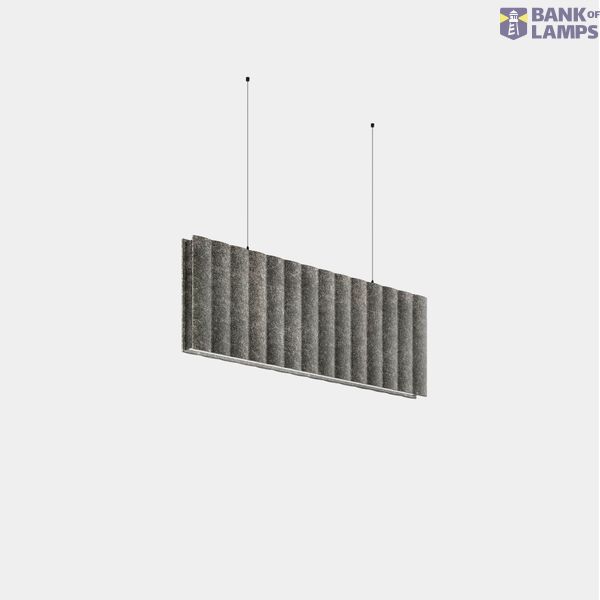 Lineal lighting system Infinite Pro Acoustic 1136mm Suspended Hexa-Cell 30.38W LED warm-white 3000K CRI 80 DALI D4i Dark grey felt IP40 1290lm image 1