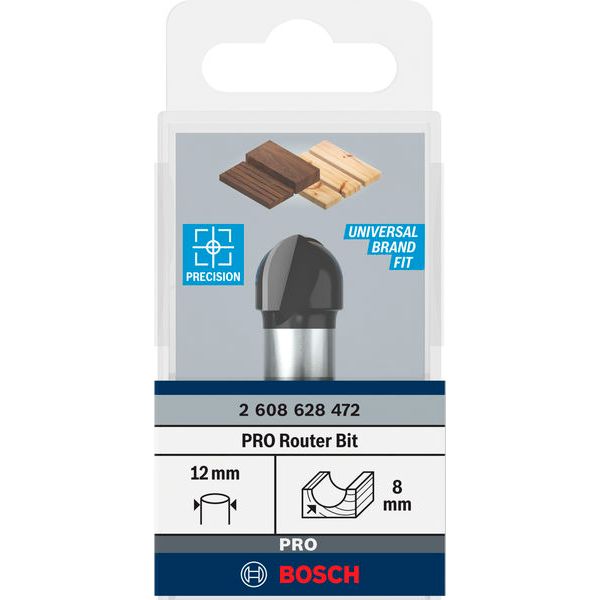 Core box bit, 12 mm, R1 8 mm, D 16 mm, L 12.7 mm, G 54 mm image 2