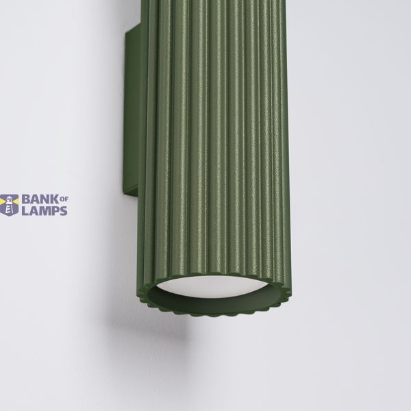 VERTICAL WALL LAMP ILLUMINATING UP AND DOWN FROM THE KARBON GREEN SERIES FOR HALL 2XGU10 image 10