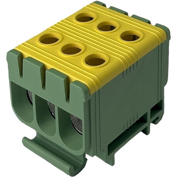 Connection terminal FT1016G3 3Р, Cu:1.5-16 / Al:1.5-16 mm², yellow/green. image 1