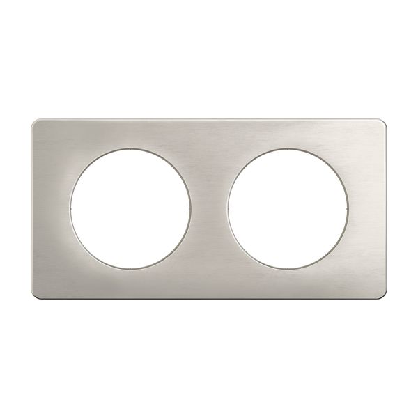 PLATE 2 GANG SATIN ALUMINIUM image 6