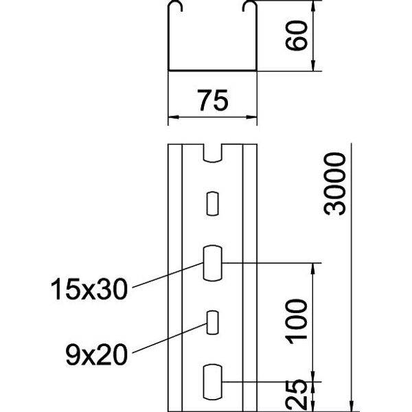 LTR 3000 FSK RW Light support tray  60x75x3000 image 2