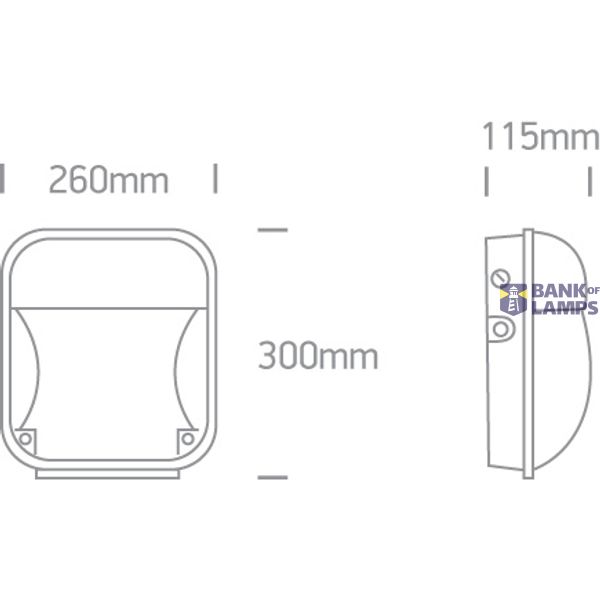 LED WALL LIGHT 50W CW IP65 230V BLACK image 2