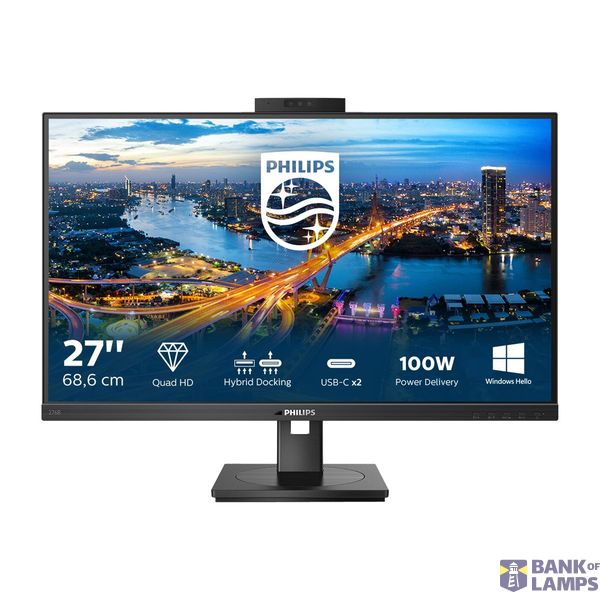 Philips | LCD monitor with USB docking | 276B1JH/00 | 27 " | IPS | QHD | 16:9 | 75 Hz | 4 ms | 2560 x 1440 pixels | 300 cd/m² | HDMI ports quantity 1 | Black image 1