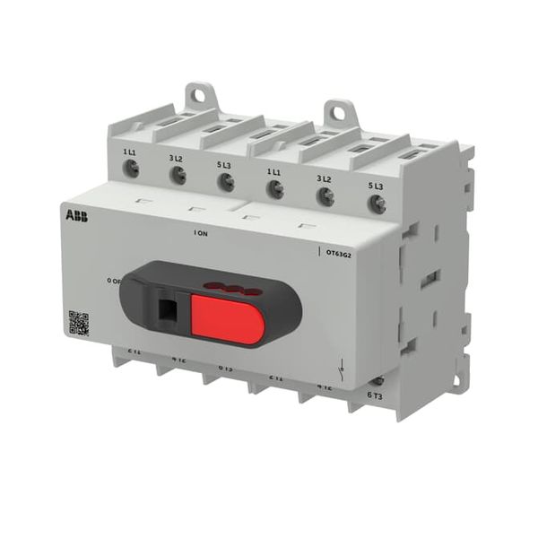 OT63G2-6BS Load break switch OT+ 63 A, size 3, 3-pole, DIN mounting, image 1