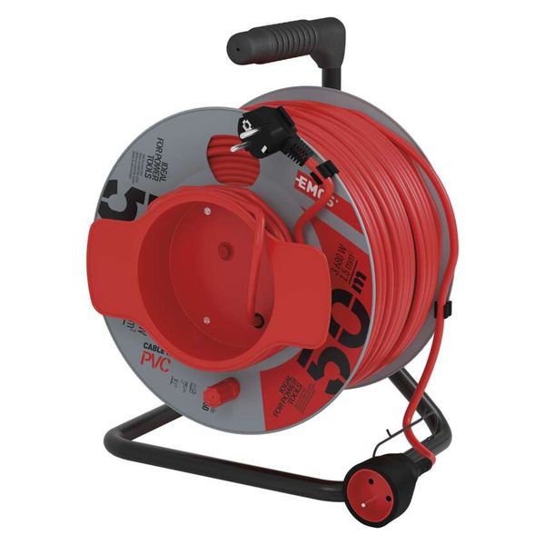 PVC Extension Cord Reel – single socket, 50m, 1,5mm2 image 1