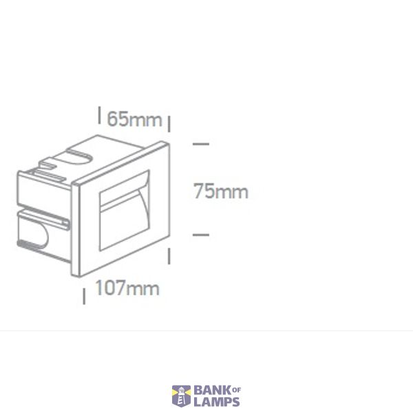ANTHRACITE WALL RECESSED 3,6W WW IP65 100-240V image 2