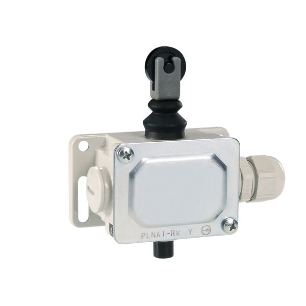 Metal limit switch, PL series, top roller push plunger. Contacts 2NO. IP40 image 1