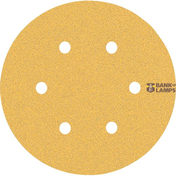 EXPERT C47 Sandpaper with 6 holes for Random Orbital Sanders 15 mm, G 8 5-pc image 1