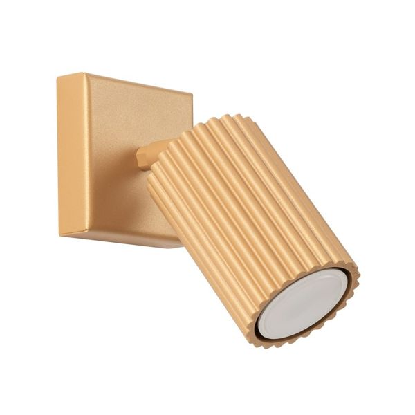 WALL LAMP WITH MOVABLE SPOTLIGHT CARBON GOLD FOR HALL GU10 image 1