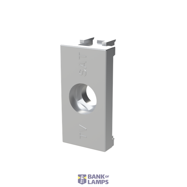 TV outlet cover plate - 1M - Silver image 2