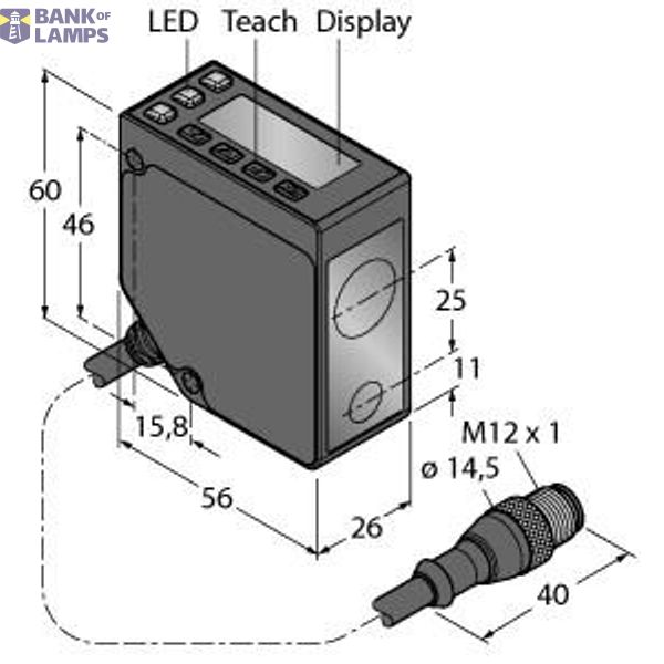 Photoelectric Sensor Diffuse-Mode Laser Sensor (Triangulation)   LE250IC1QP image 1