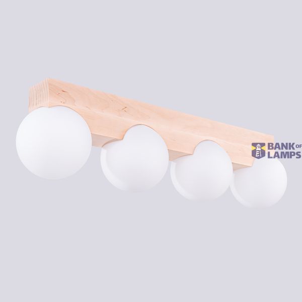 Ceiling lamp BULBO 4 natural wood image 3