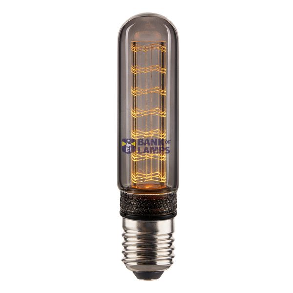 Deco E27 | T30 Tiny Zigzag | Dim | 1800 Kelvin | 35 Lumen | Light Bulb | Smoked image 1