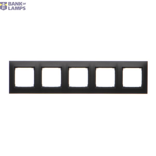 5 gang frame, black matt image 1