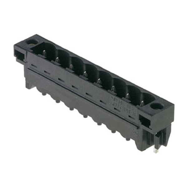 PCB plug-in connector, male header, Solder flange, THT/THR solder connection, 5.00 mm, Number of poles: 6, 180°, Solder pin length (l): 1.5 mm, tinned, black, Tape image 4
