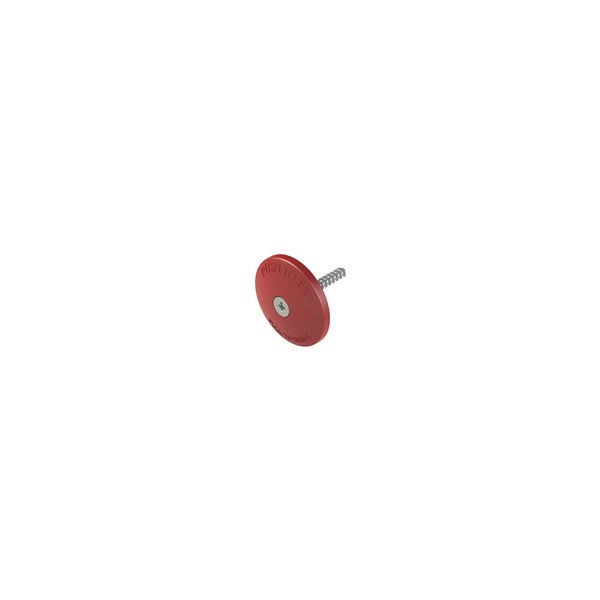 Technopolymer release button for max. 15 mm wall thickness, supplied with screw image 1