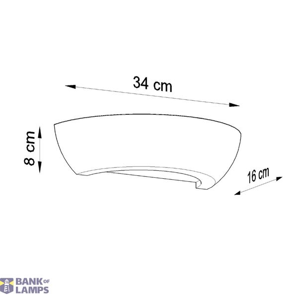 CERAMIC WALL LAMP OSKAR E27 1X60W IP20 image 7