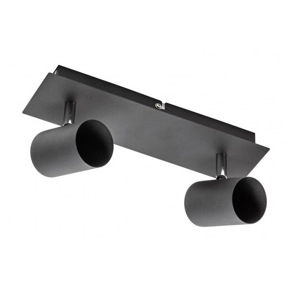 Ceiling luminaire VENETO, IP20, max. 2*20 W, GU10, round, black image 1