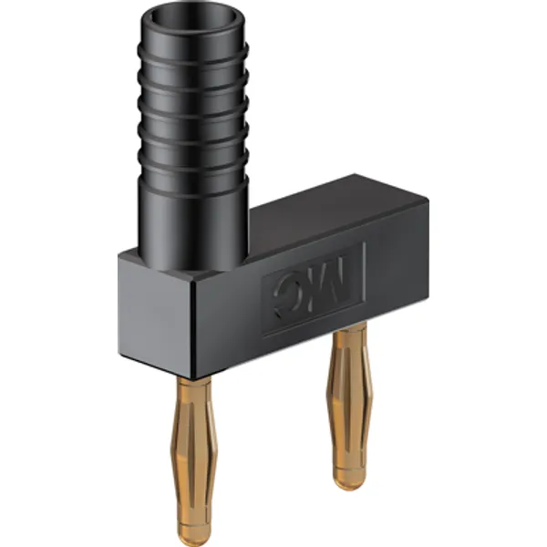 Jumper, pitch 12 mm, 60 V, 10 A, gold-plated, black, 63.9848-21 image 1