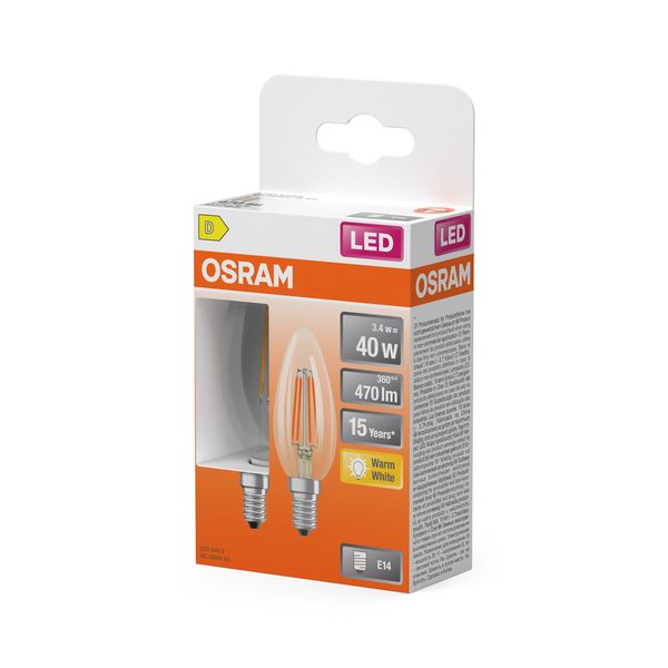 LEDSCLB40 3,4W/827 230V FIL E14 FS2OSRAM image 2