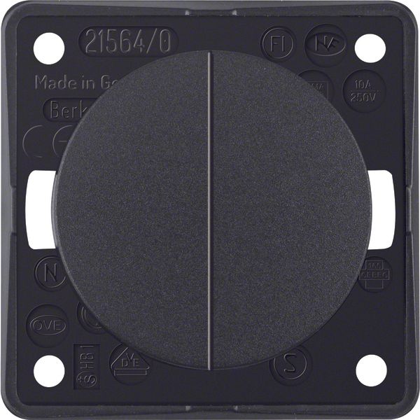 Series push-button, 2 NO cont com input term, Integro - Design Flow/Pu image 1