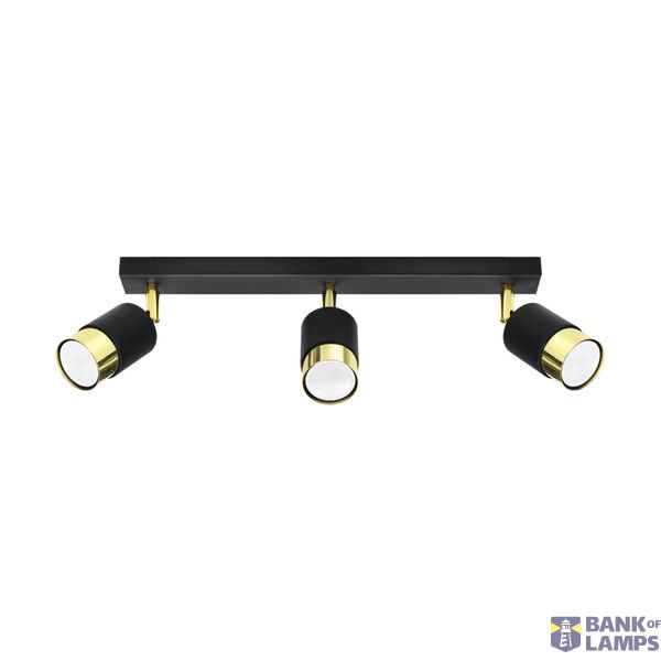 CEILING LAMP NERO 3 BLACK/GOLD GU10 3X40W IP20 image 3