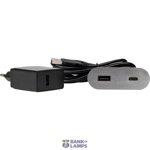 VersaPICK, oval, stainless steel, USB-C, image 1