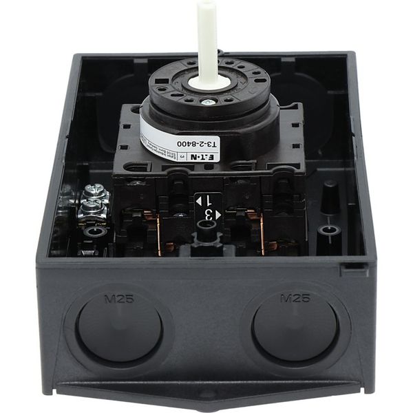 T3-2-8400/I2 Reversing switches, T3, 32 A, surface mounting, 2 contact unit(s), Contacts: 4, 45 °, maintained, With 0 (Off) position, 1-0-2, Design number 8400 image 31