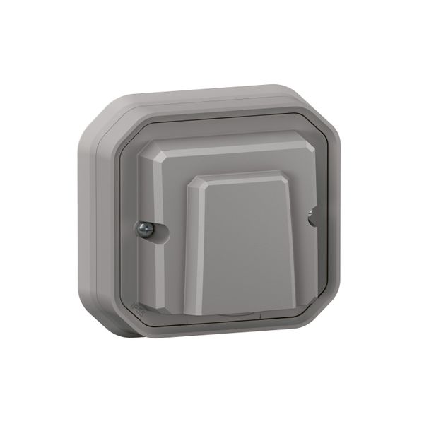 PLEXO CABLE OUTLET WITH CABLE GRIP - GREY - FLUSH image 1