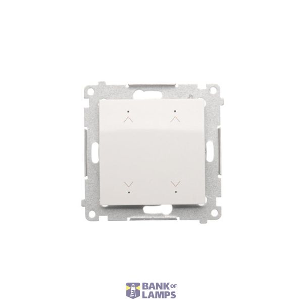 Electronic roller blind switch/push button, 6A, white image 1