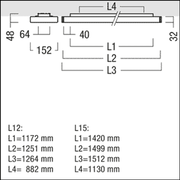 ECOOS2 SLIM 5500-940 MSRC L15 MPO EVG - Luminaire for semi-recessed mounting image 3