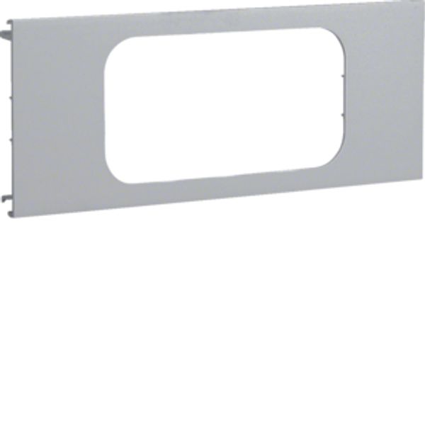 L 9602 Grey 7030 Pre-cut lid 2gang image 1