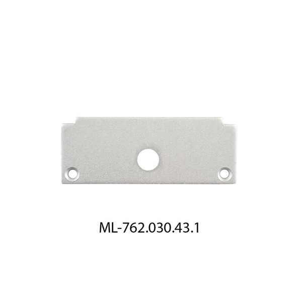 End cap with hole for AF, silver color, 1pc image 1
