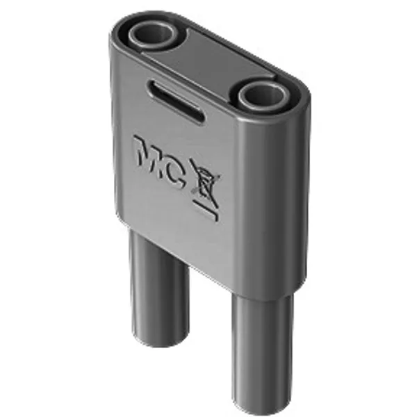 Jumper, pitch 19 mm, 1 kV, 32 A, nickel-plated, green/yellow, 66.4010-20 image 1