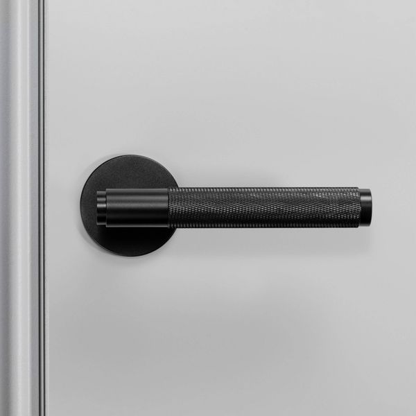 DOOR HANDLE / FIXED / SINGLE-SIDED / CROSS / BLACK image 2