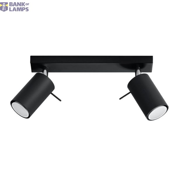 CEILING LAMP RING 2 BLACK GU10 2X40W IP20 image 2