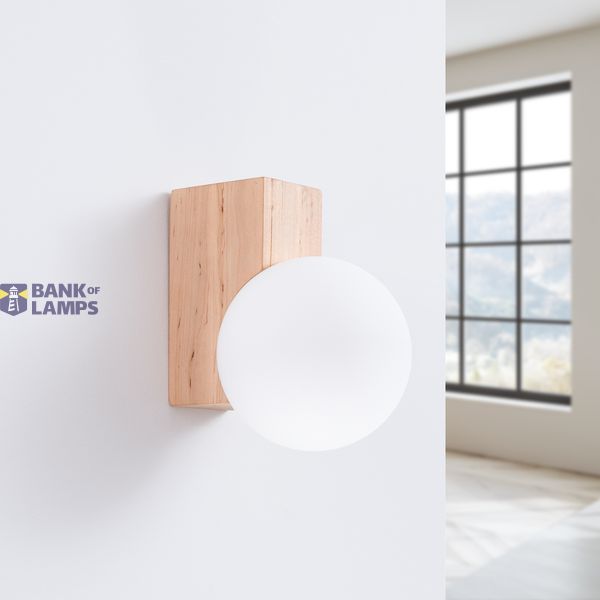Wall lamp BULBO natural wood image 2