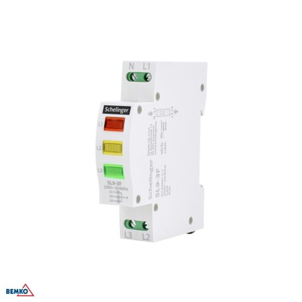 LED INDICATOR LIGHT SL9 3-PHASE SCHELINGER image 1