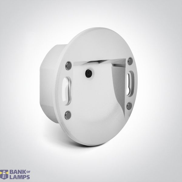WHITE WALL RECESSED 3W LED CCTV IP65 230V EU ROUND BOX DARK LIGHT image 1