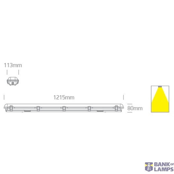IP65 LED 60W CW 230V PC/PC image 6